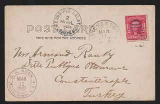 1907 Picture Postcard Ppc Mt.  Hood Silverton Or To Constantinople Turkey