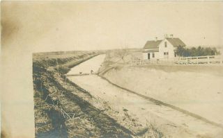 C - 1910 Irrigated Ditch Sioux Falls South Dakota Rppc Photo Postcard 20 - 8483