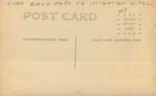 C - 1910 Irrigated Ditch Sioux Falls South Dakota RPPC Photo Postcard 20 - 8483 2