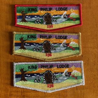 Bsa Oa King Philip Lodge 195 Flap Set S18,  S19,  S20