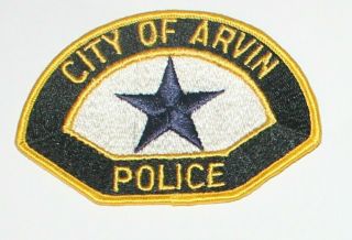 Very Old City Of Arvin Police Kern County California Ca Calif Pd Vintage Patch