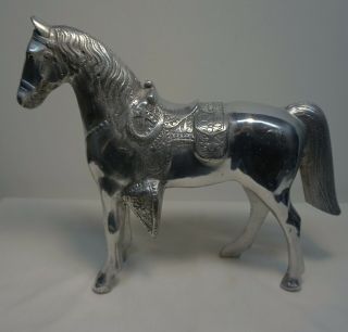 Vintage Aluminum Horse Statue 12 " X 9 1/2 "