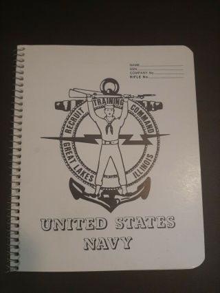 Vintage United States Navy Vintage Recruit Training Command Notebook Nos