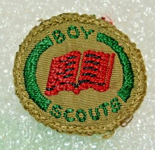 Red Book Boy Scout Reader Proficiency Award Badge Black Back Troop Small $1