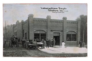 C.  U.  Williams Lithograph Postcard Of The Interurban Depot At Clinton,  Illinois