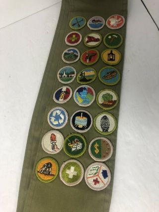 Vintage Boy Scout Sash With 24 Patches Bsa