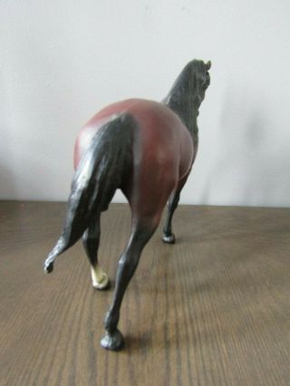 Vintage Breyer Model Toy Horse Retired Traditional Brown w/Blaze Black Mane Tail 2