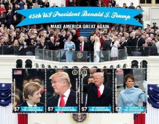2017 Us President Donald Trump,  45th President,  First Lady Melania Trump,  Barron