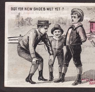 Centreville MI 1880 ' s Henderson Little Red School House Shoe Advertising Card 3