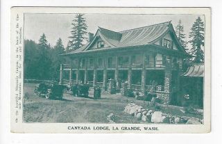 Canyada Lodge La Grande Washington Pierce Co.  Hotel Travel Advertising Postcard