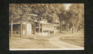 1914 Oakwood Park Lake Wawasee Indiana Real Photo Postcard Mailed Syracuse In