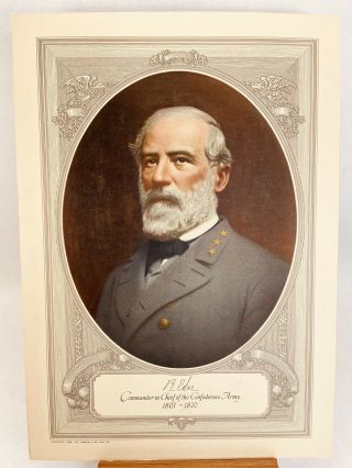 1929 General Robert E.  Lee Color Lithograph Portrait Forbes Litho Co Rare