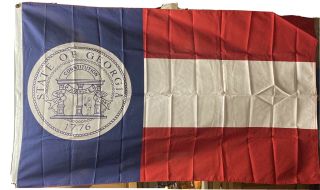 Vintage Georgia State Flag 3 X 5 100 Polyester Brass Grommets