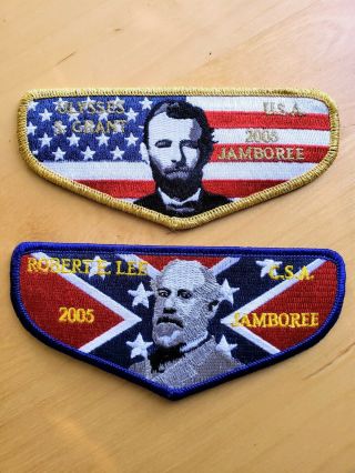 2005 Boy Scout National Jamboree Robert E Lee And Ulysses S Grant Set Of 2