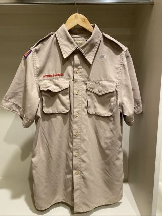 Vented Boy Scout Bsa Uniform Shirt Adult Men’s Small Poly Style F6