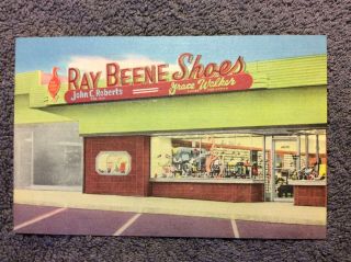 Ray Beene Shoes Linen Advertising Postcard Dallas Tx Texas