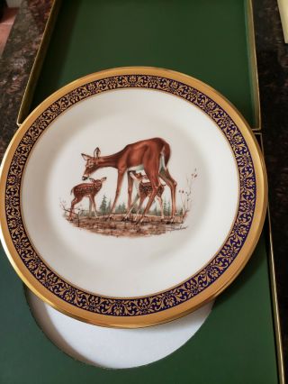 Vintage 1978 Lenox Boehm Whitetail Deer Woodland Wildlife Limited Edition Plate