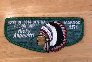 Oa Lodge Marnoc 151 2014 Ricky Angeletti Central Region Chief Great Trail Counci