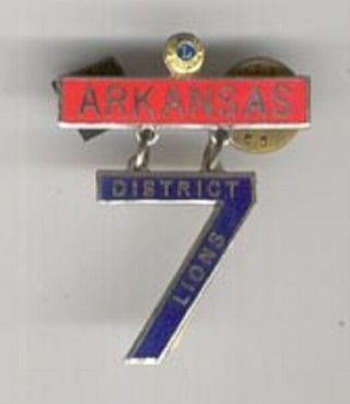 Lions Club Pins - Arkansas 1974 Variation