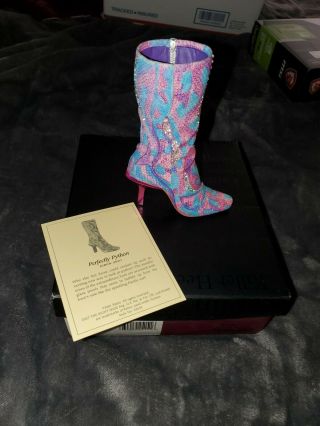 Just The Right Shoe By Raine Perfectly Python 25151 Pink Purple Blue Boot Nib
