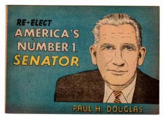 Paul Douglas Illinois Senator Early Example Of Comic Book Campaigning
