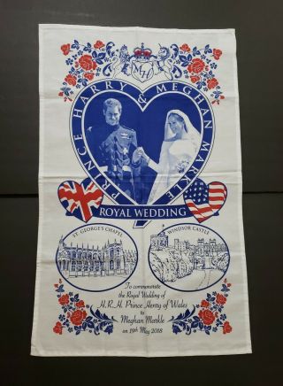 Prince Harry And Meghan Markle Royal Wedding Tea Towels Made In Uk 2018