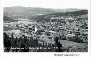 Nederland Co Rppc Aerial View Town Rocky Mtn View Co Nm Real Photo