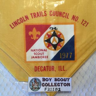 Boy Scout 1977 National Jamboree Lincoln Trails Council Neckerchief In Bag