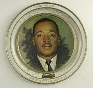 Civil Rights Movement Memorial Plate 1968 Martin Luther King Jr I Have A Dream