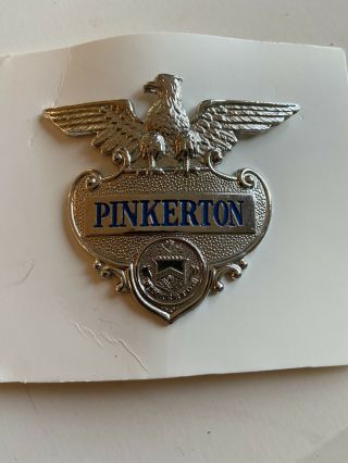 Obsolete Pinkerton Security Hat Badge Vintage