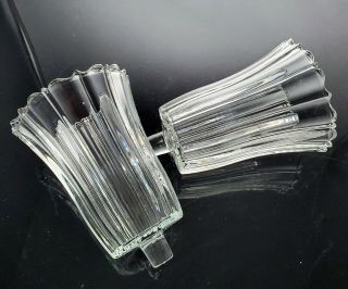 Peg Votive Candle Holder Cups Vintage Clear Ribbed Scallop Rim Homco Candle Cup