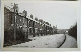 Station Road,  Broughton Astley,  Leicestershire.  J.  Johnson.  Postcard.