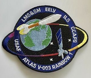 Ula Atlas V Av - 003 Rainbow 1 Eelv Usaf Rocket Mission Patch 4”.