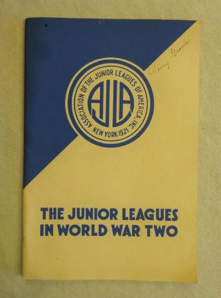 1945 The Junior League In World War Ii History Of Service