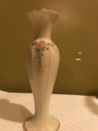 Lenox Petite Rose Bud Vase - Made In Usa Flowers Leaves Decoratively Display