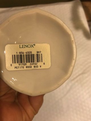 Lenox Petite Rose Bud Vase - Made in USA Flowers Leaves Decoratively Display 3