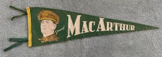 Vintage Wwii 1940’s General Macarthur U.  S.  Army Military Collectible Pennant