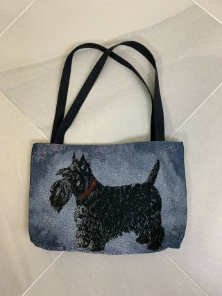 Scottie Scottish Terrier Dog Tote Bag Tapestry Linda Picken Shopper Bag Handbag