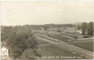 Colchester,  Il Illinois 1909 Rppc Postcard,  View To The West By C.  U.  Williams