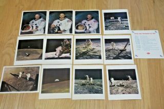 Complete Set Of 12 Jewel Food Store Nasa Photographs,  Apollo 11 Crofton 1970 