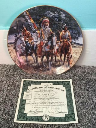 Soulful Reflection Footsteps Of Brave Harry Schaare Collector Plate Bradford Ex.