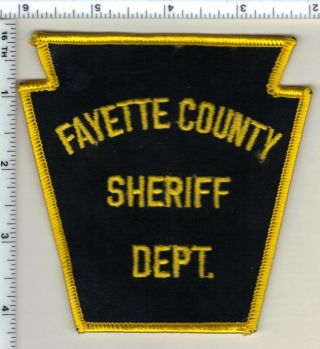 Fayette County Sheriff Dept.  (pennsylvania) Shoulder Patch From 1992