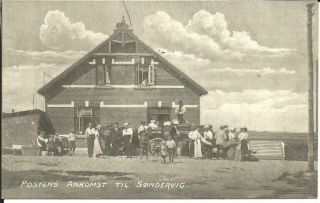 Postens Ankomst Til Sondervig,  Denmark (printed Brevkort) C1915