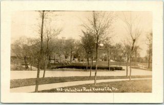 1910 Kansas City,  Missouri Rppc Real Photo Postcard " Valentine Road " Park View