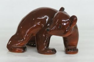 Brown Bear Cub Made in Finland Porcelain Animal Figurine by Arabia Company 2214B 2