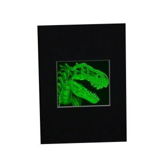 T - Rex Head 2 - Channel Hologram Picture Matted,  Collectible Hologram Picture