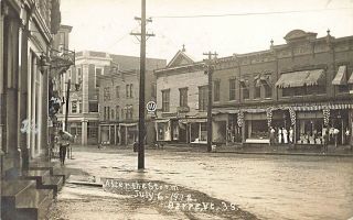 Barre Vt Main Street After The Storm Of July 6 - 1912 Storefronts R.  P.  O.  Rppc