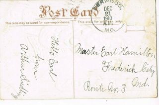 ANTIQUE EMBOSSED CHRISTMAS Postcard SANTA CLAUS,  LAVENDER AND GOLD SUIT 2