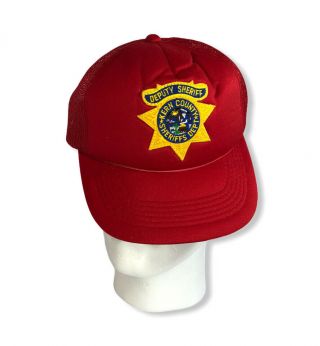 Rare Kern County Sheriff’s Department Deputy - Vintage Hat Cap Trucker Snapback