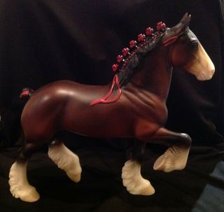 2002 Tsc Red Ribbons Peter Stone Trotting Clydesdale Drafter Model